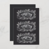 Printable Christmas Year Gift Labels Kaart (Voorkant / Achterkant)