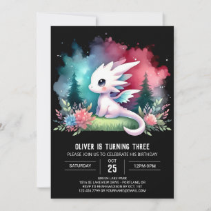 Printable Enchanted Dragon Birthday Kaart