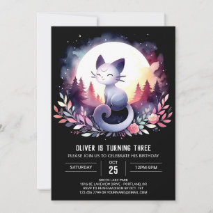 Printable Feline Cat Birthday Kaart