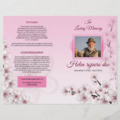 Printable Floral Funeral Program Sjabloon (Voorkant)