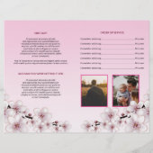 Printable Floral Funeral Program Sjabloon (Achterkant)