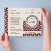 Printable Funeral Brochure Sjabloon (Hand)