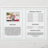 Printable Funeral Brochure Sjabloon (Achterkant)