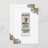 Printable Funeral Prayer Card Informatiekaartje (Voorkant / Achterkant)