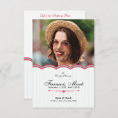 Printable Funeral Prayer Card Sjabloon (Voorkant / Achterkant)