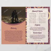 Printable Funeral Program Brochure Sjabloon (Achterkant)