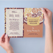 Printable Funeral Program Brochure Sjabloon (Hand)
