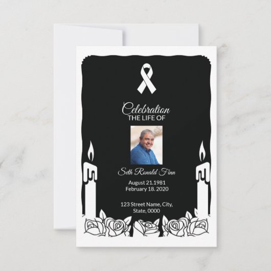 Printable Funeral Program Kaart (Voorkant)