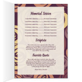 Printable Funeral Program Sjabloon (Binnen (Rechts))