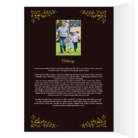 Printable Funeral Program Sjabloon (Binnen (Links))