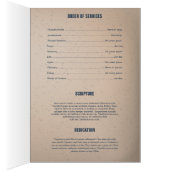 Printable Funeral Program Sjabloon (Binnen (Rechts))