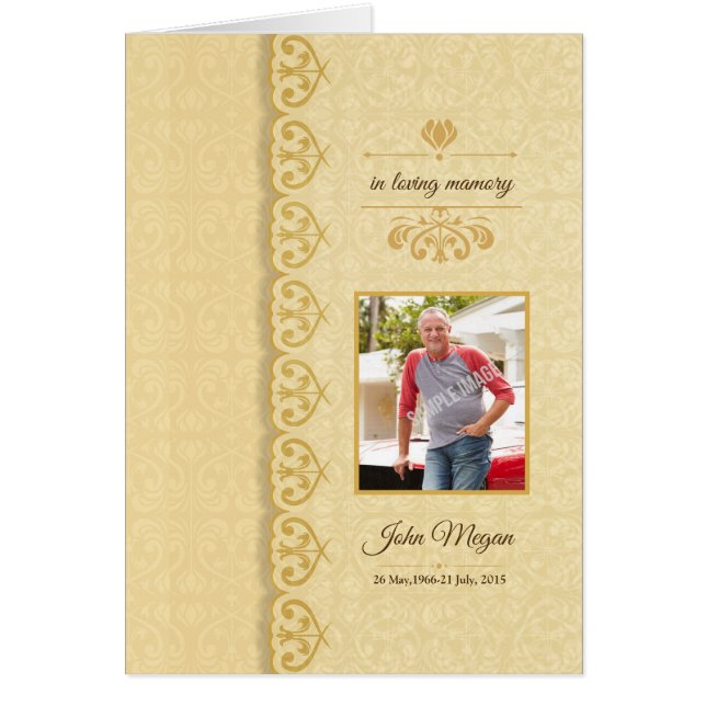 Printable Funeral Program Sjabloon (Voorkant)