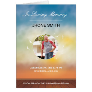 Printable Funeral Program Sjabloon