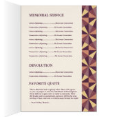 Printable Funeral Program Sjabloon (Binnen (Rechts))