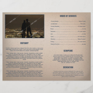 Printable Funeral Program Sjabloon Brochure