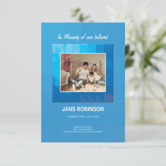 Printable Funeral Program Sjabloon Kaart (Staand voorkant)