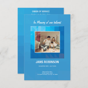 Printable Funeral Program Sjabloon Kaart