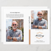 Printable Funeral Program Template (Voorkant / Achterkant)