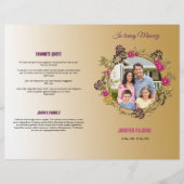 Printable Funeral Program Template Flyer (Voorkant)