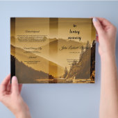 Printable Funeral Program Template Flyer (Hand)