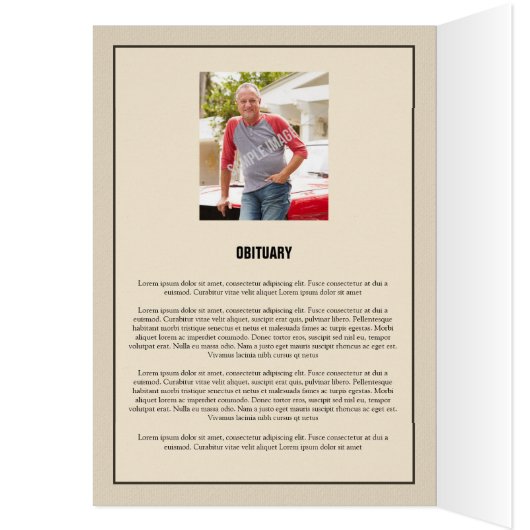 Printable Funeral Sjabloon (Binnen (Links))