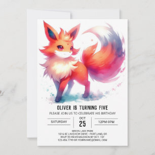 Printable Happy Fox Verjaardag Kaart