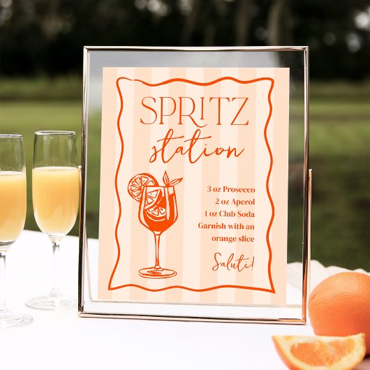 Printable Italian Spritz Station Drink Sign Poster