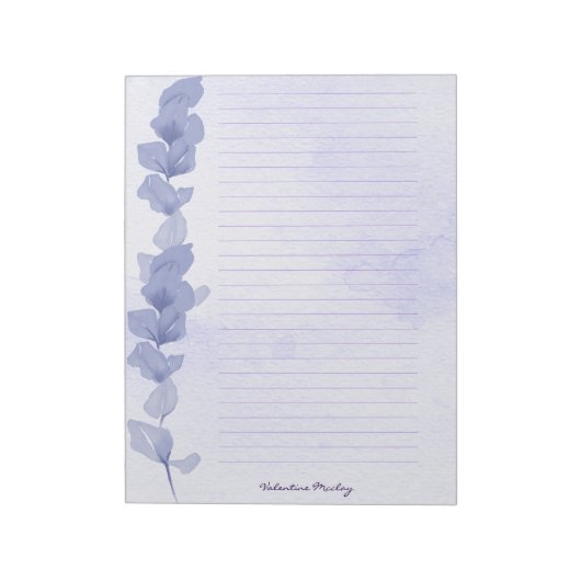 Printable Lavender Lined Paper – Personalized Notitieblok (Gedraaid)