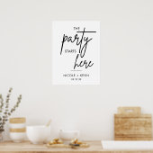 Printable Party begint hier Weddenschap Welkomstte Poster (Keuken)