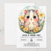 Printable Pet Hamster Verjaardag Kaart (Voorkant / Achterkant)