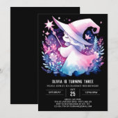 Printable Schattige Wizard Verjaardag Kaart (Voorkant / Achterkant)