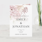 Printable Simple Church Folded Wedding Programme (Devant)