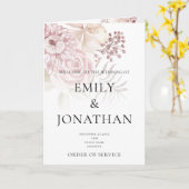 Printable Simple Church Folded Wedding Programme (Fleur jaune)