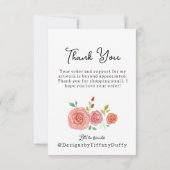 Printable Small Business Custom Logo Hartelijk dan Kaart (Achterkant)