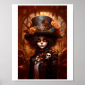 Printable Steampunk Dag van het Dode Schattigee Me Poster (Voorkant)