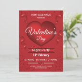 Printable Valentijns  Party brochure Sjabloon Kaart (Staand voorkant)