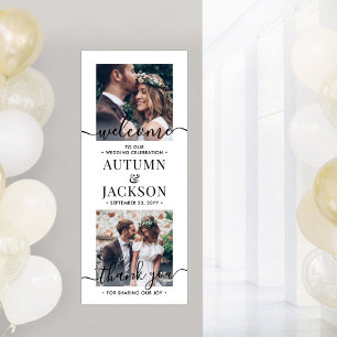 Printable Wedding Welkom Moderne Eenvoudige Twee F Poster