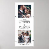 Printable Wedding Welkom Moderne Eenvoudige Twee F Poster (Voorkant)