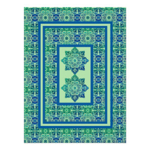 Printbaar blauw en groen poster perfect poster