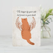 Printbare Kaart voor huisdiercondoleances met Cat (Staand voorkant)