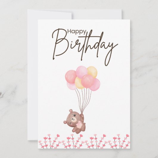 Printbare verjaardagsverjaardag Kaart (Voorkant)