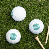 Printed Blauwgroen Knit Design Custom Monogram Dam Golfballen (Insitu Gras)