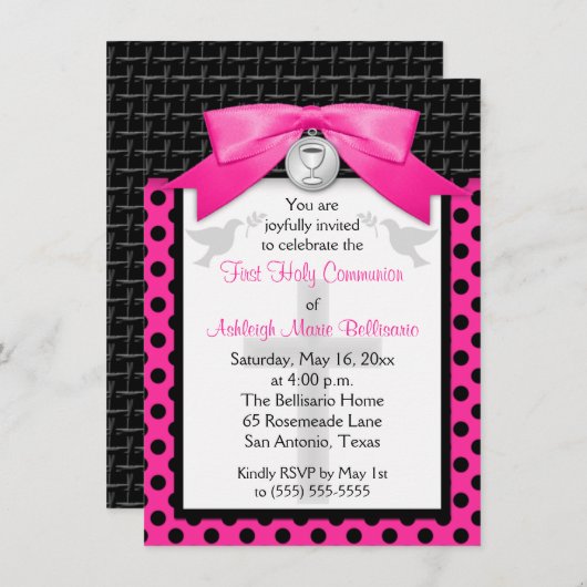 PRINTED BOW First Heilige Communauteit Uitnodiging (Voorkant / Achterkant)