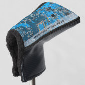 Printed Circuit Assembly PCB Blue Circuit Board Golfheadcover (3/4 voorkant)