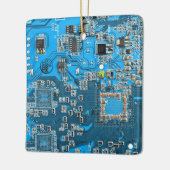 Printed Circuit Assembly PCB Blue Circuit Board Keramisch Ornament (Links)