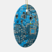Printed Circuit Assembly PCB Blue Circuit Board Keramisch Ornament (Rechts)