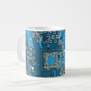Printed Circuit Assembly PCB Blue Circuit Board Koffiemok