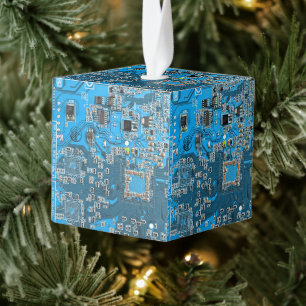 Printed Circuit Assembly PCB Blue Circuit Board Kubus Ornament