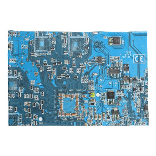 Printed Circuit Assembly PCB Blue Circuit Board Kussensloop (Achterkant-Rechts)
