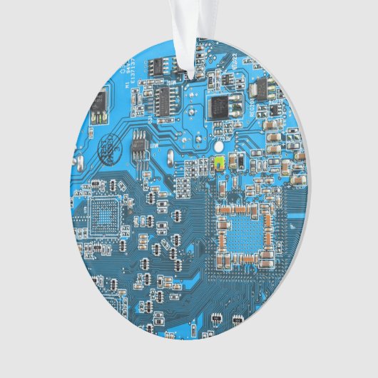 Printed Circuit Assembly PCB Blue Circuit Board Ornament (voorkant)